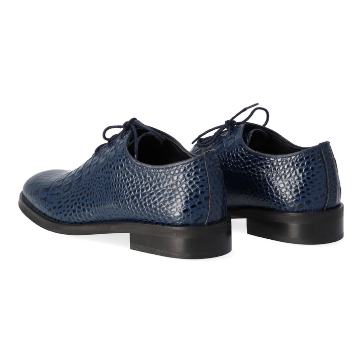 Blue leather shoes