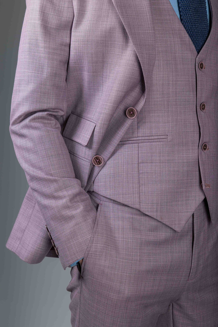 Three-piece lilac suit