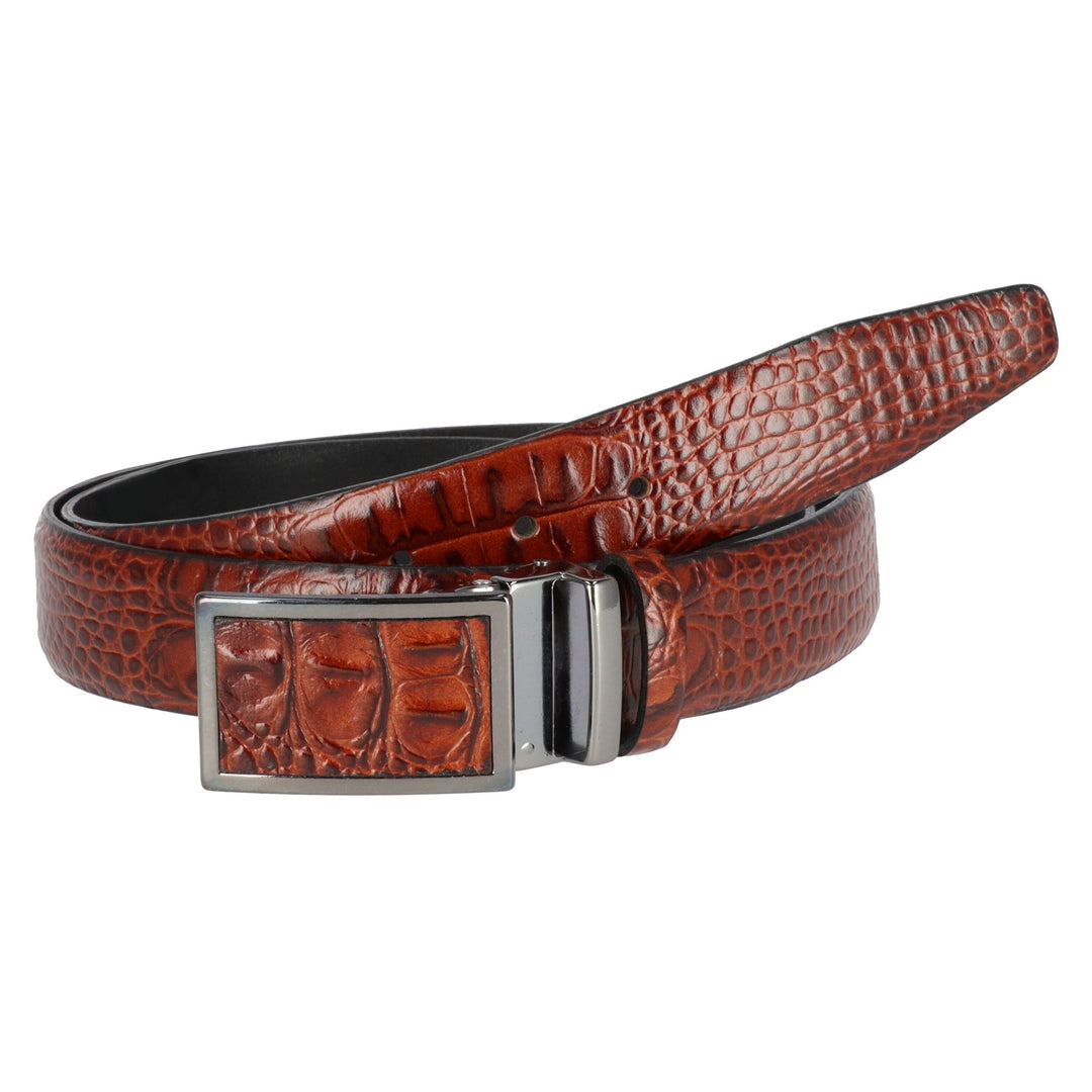 Brown belt with pattern