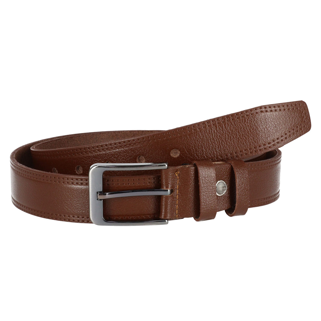 Brown belt with hem