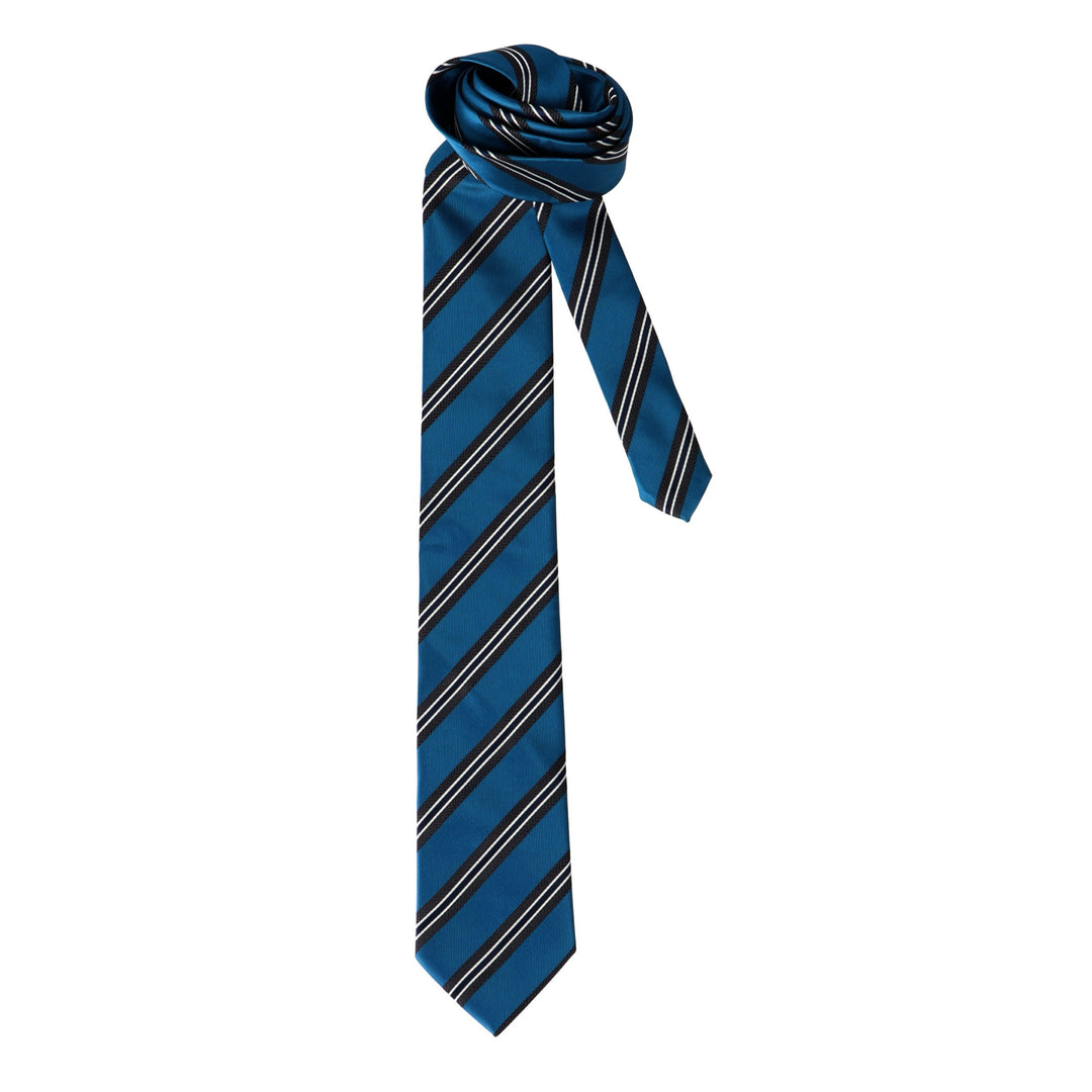 Mėlynos spalvos kaklaraištis su linijomis