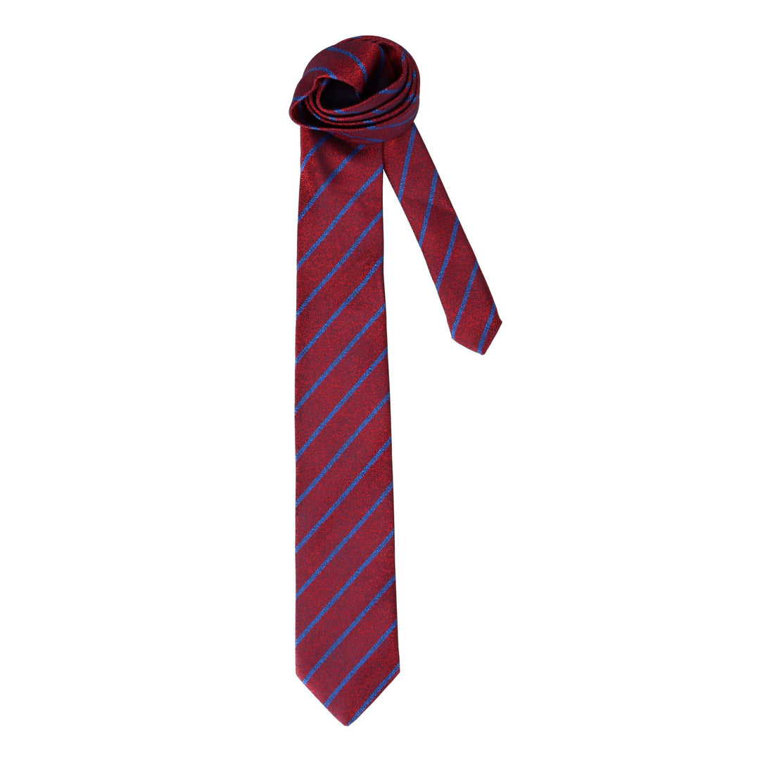 Burgundy tie with lines