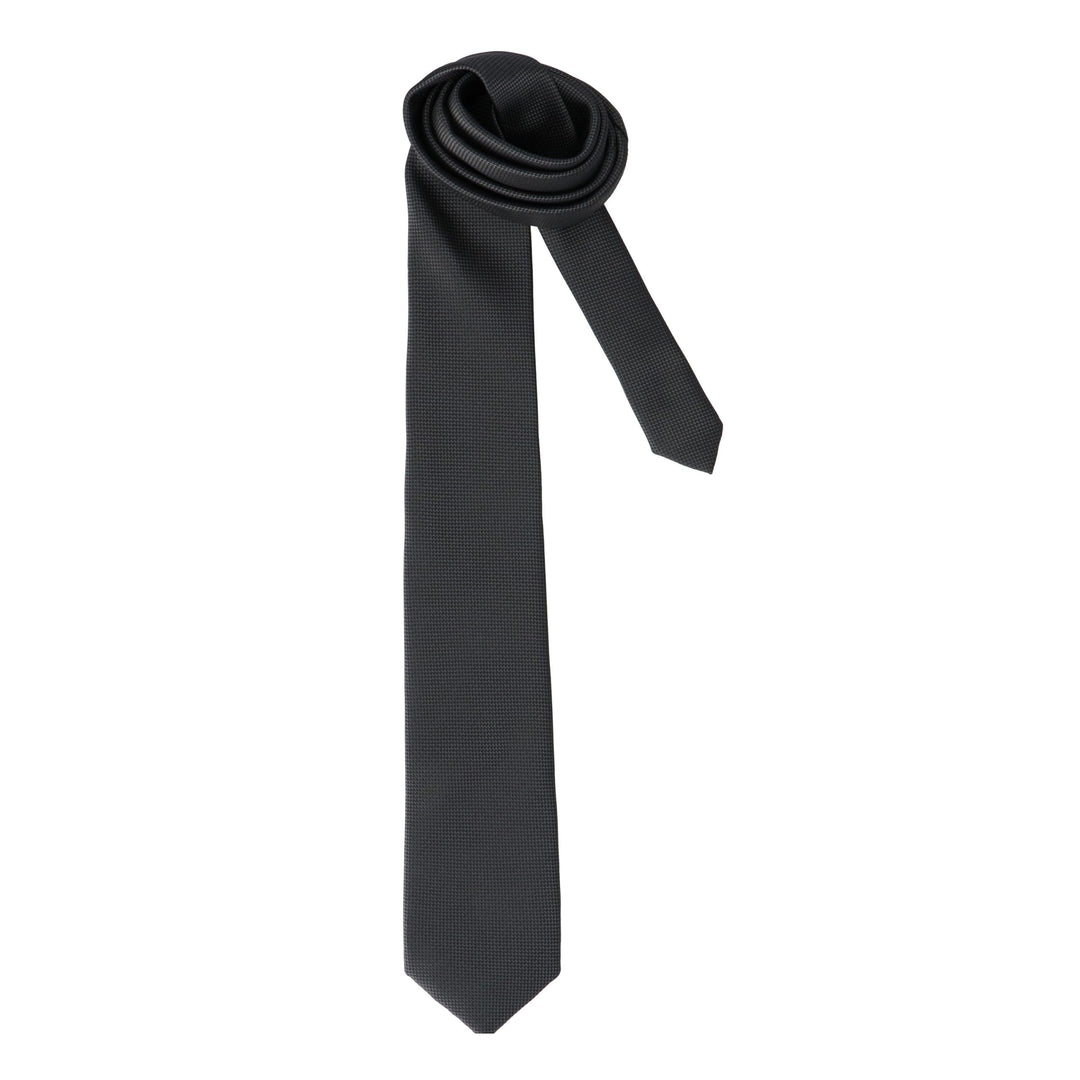 Dark gray textured tie