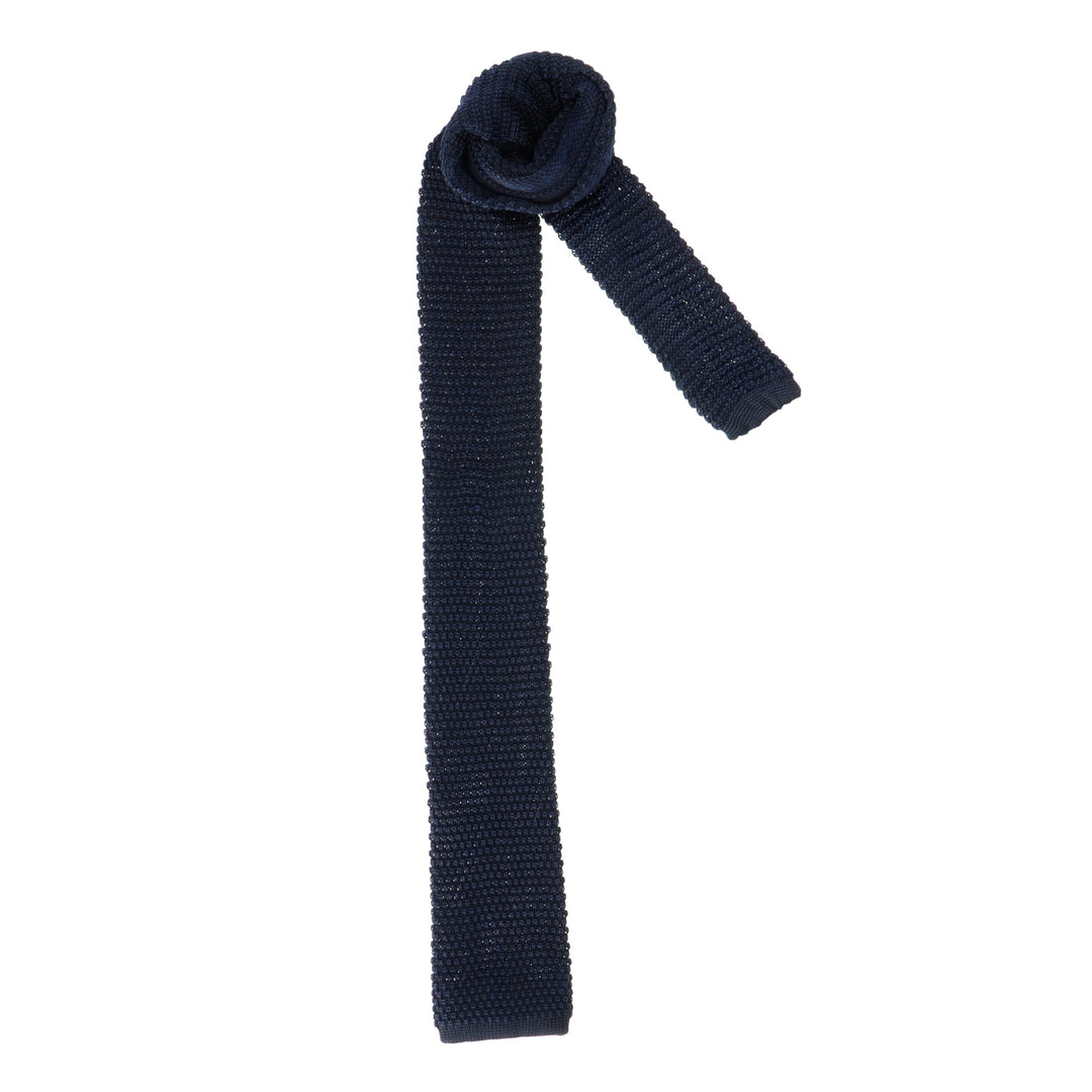 Crochet navy blue tie