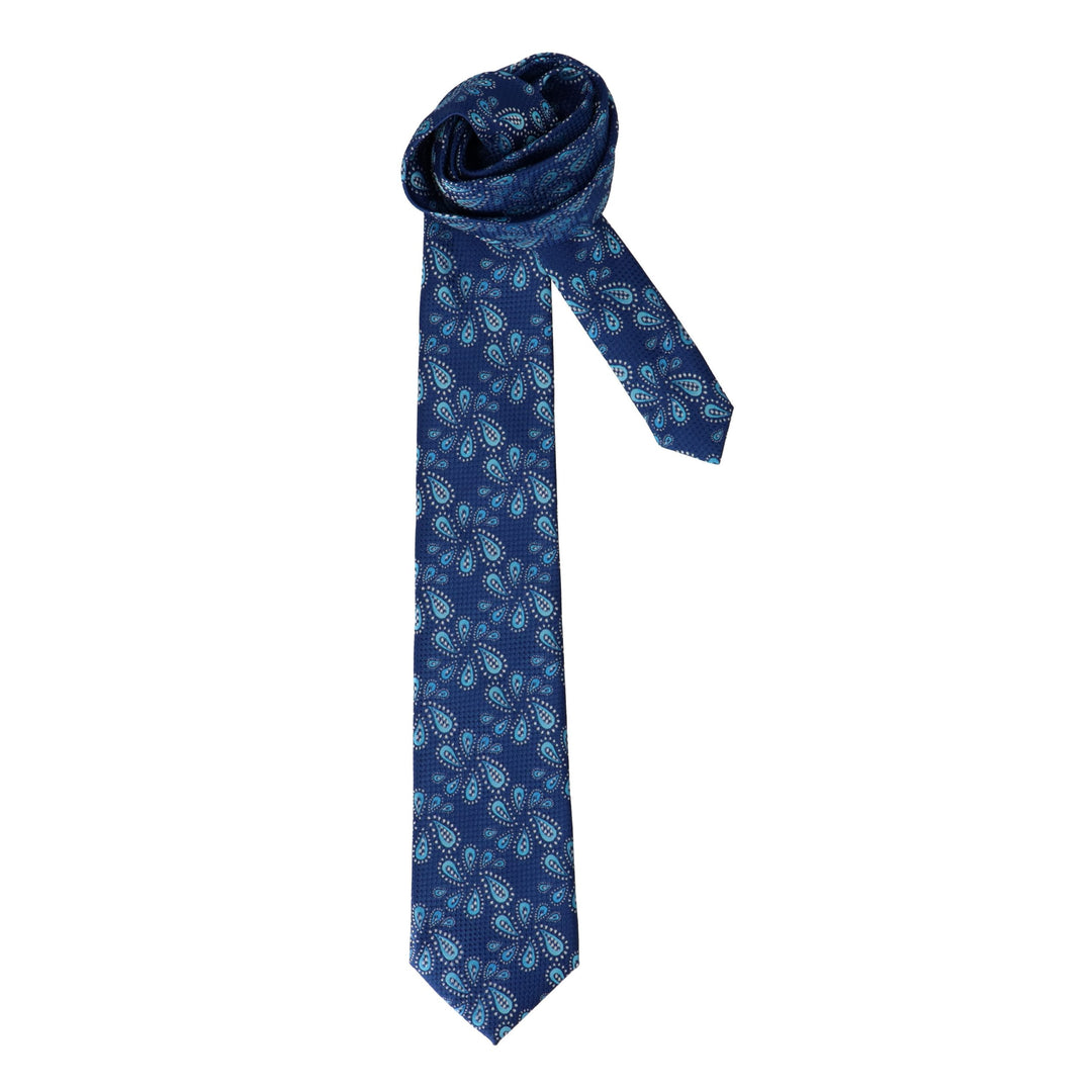 Mėlynas kaklaraištis su raštu