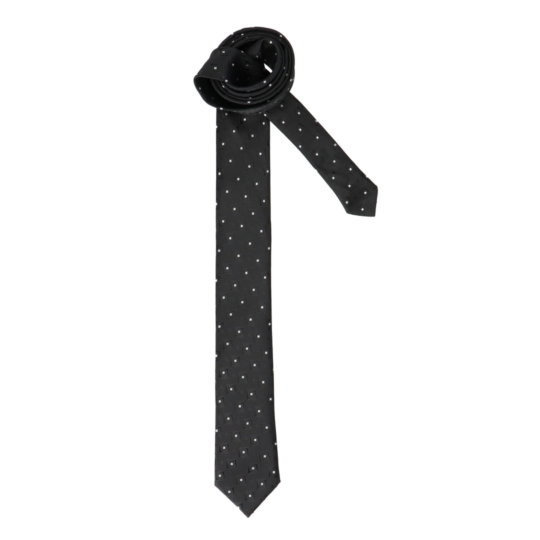 Black patterned tie