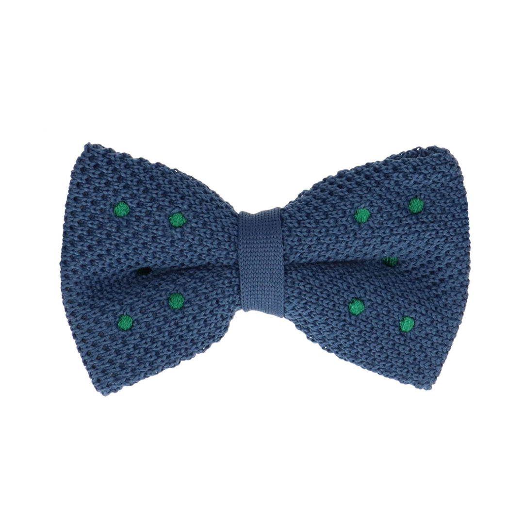 Crochet bow tie with green dots