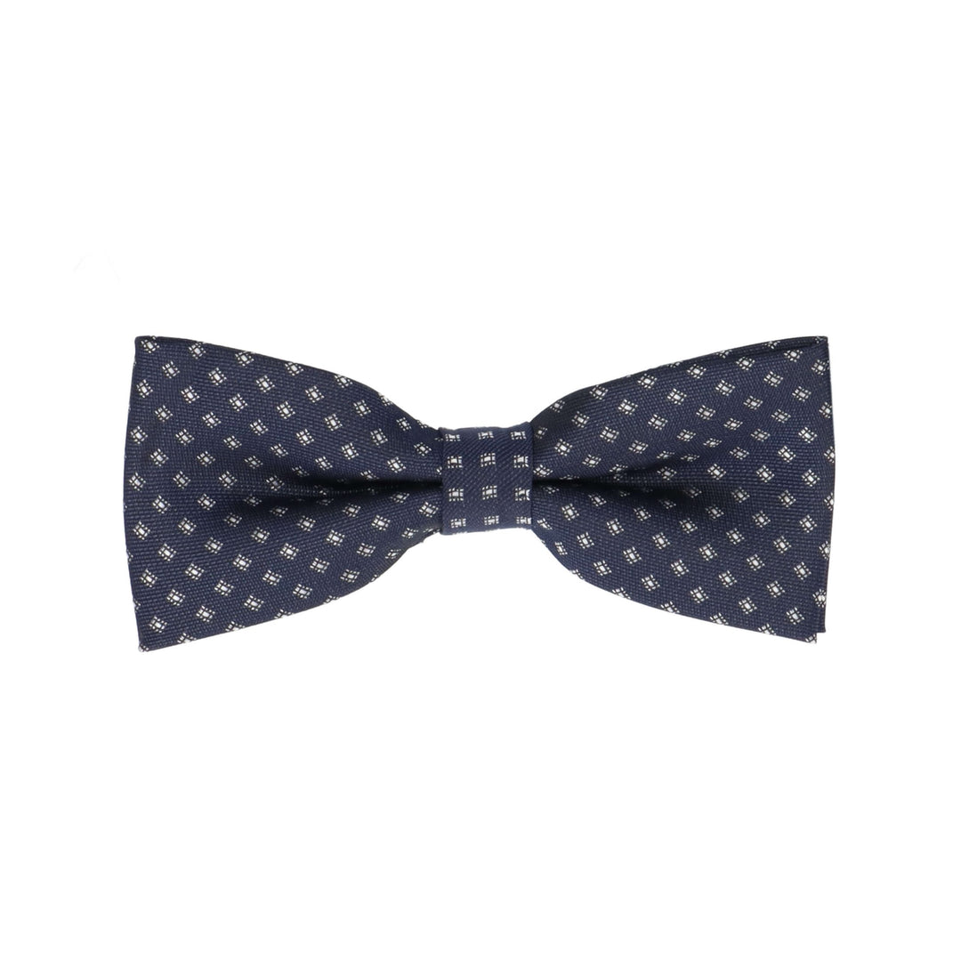 Blue bow tie with pattern